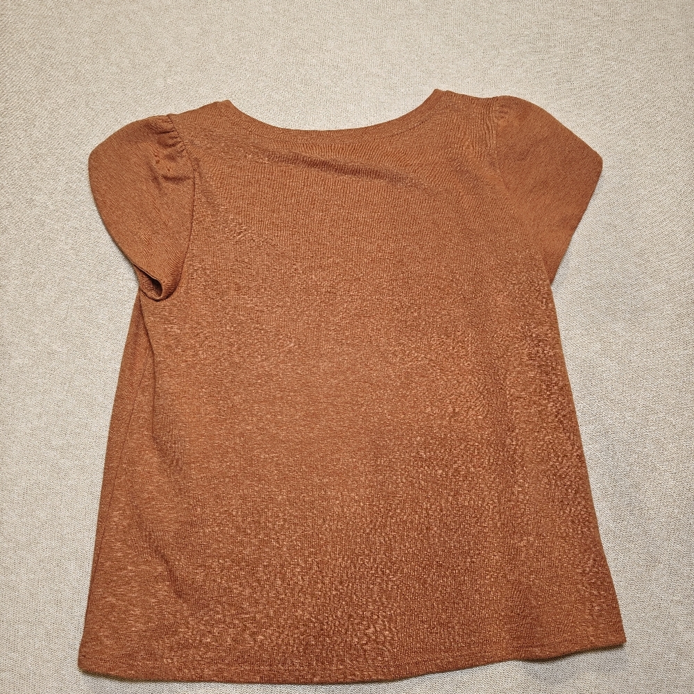 Lofr Burnt Orange Top Size Small Scoop Neck